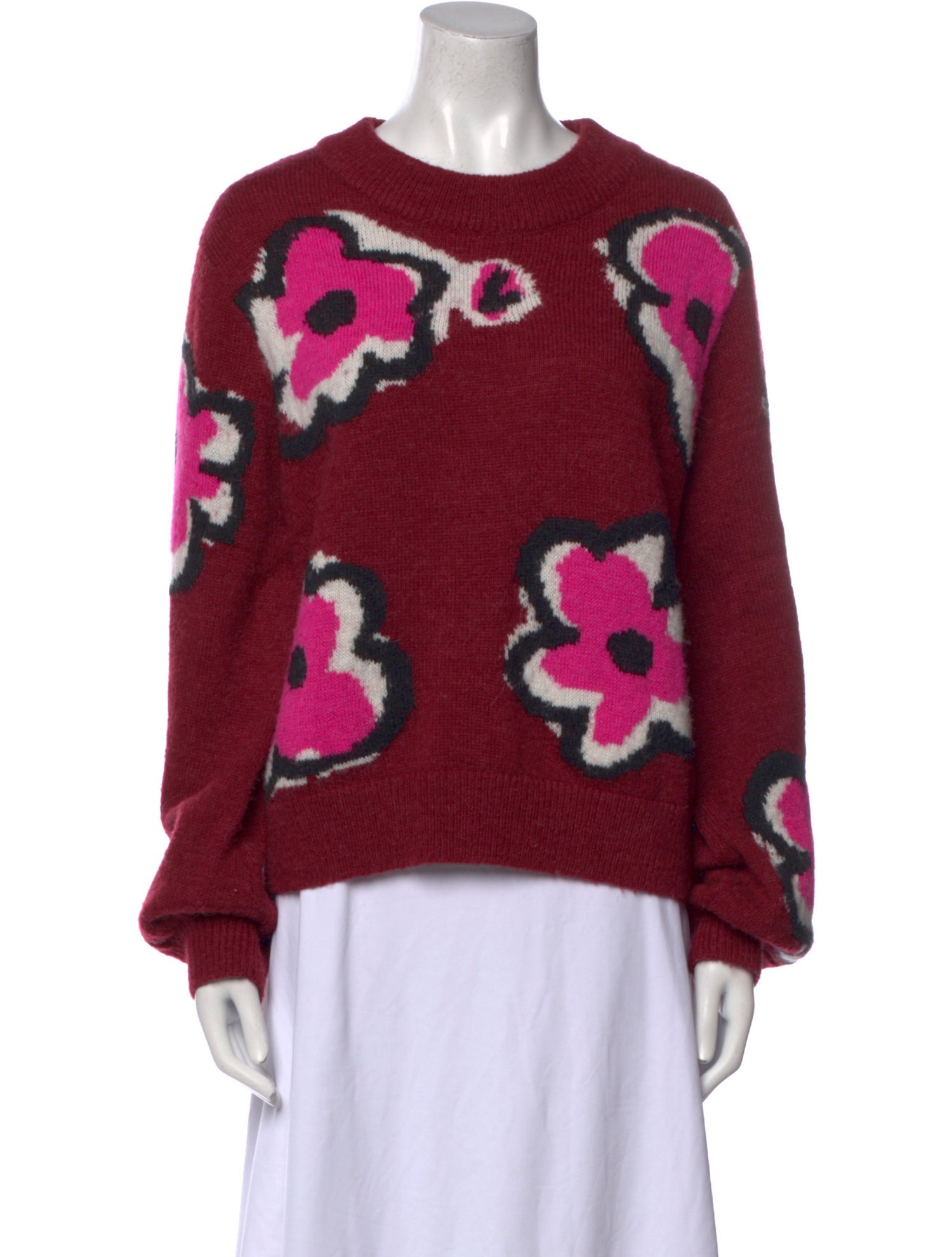 Kitri Printed Crew Neck Sweater