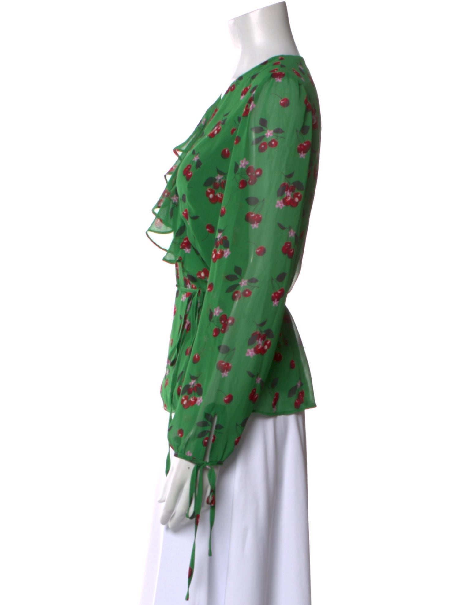 Kitri Floral Print V-Neck Blouse