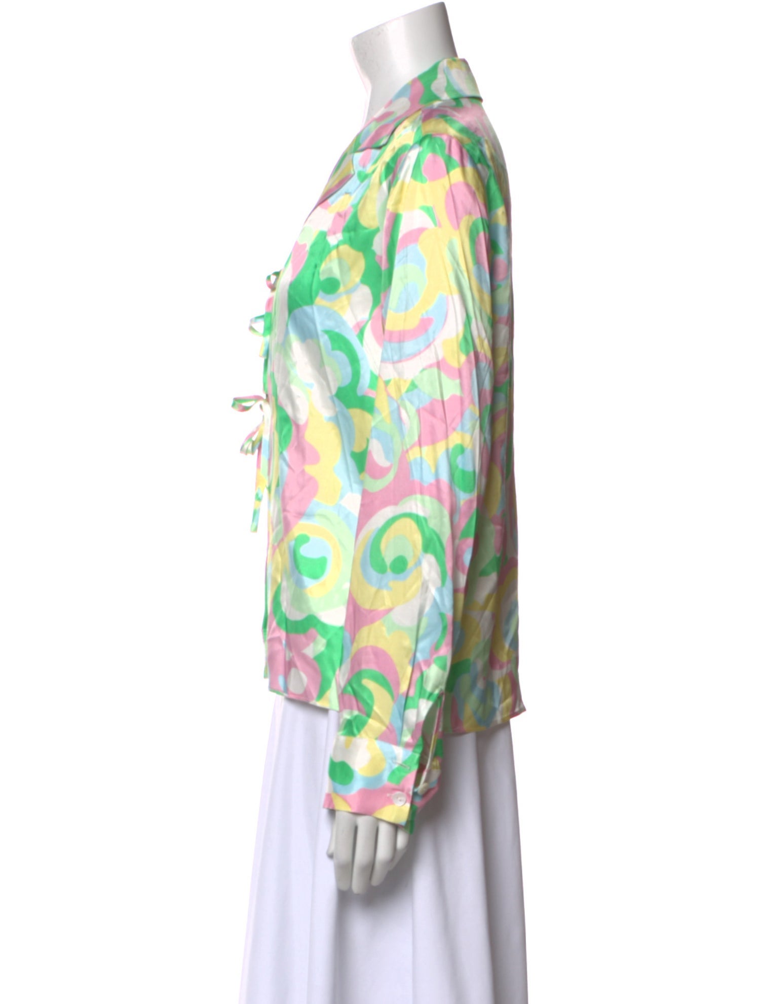 Kitri Printed V-Neck Blouse