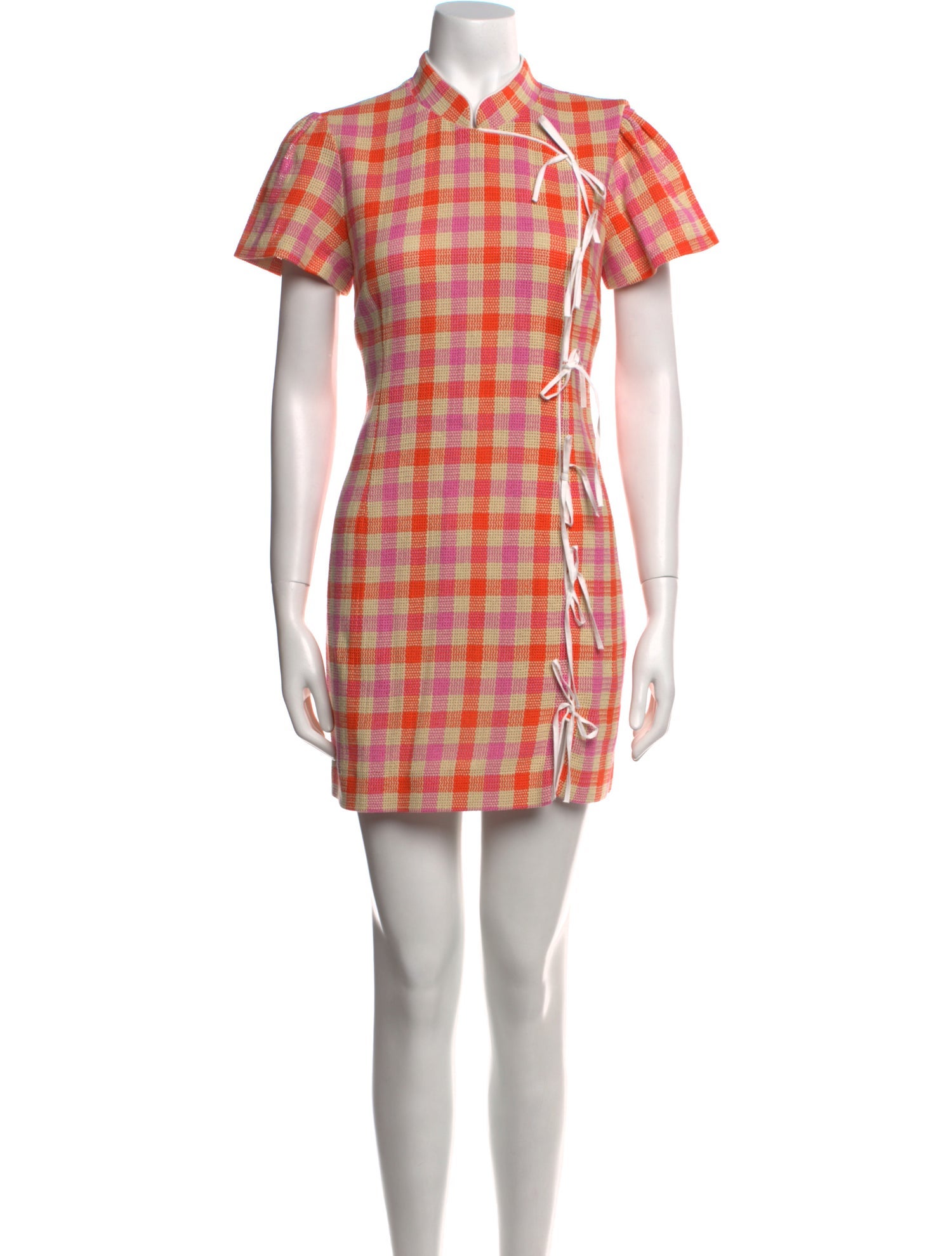 Kitri Plaid Print Mini Dress