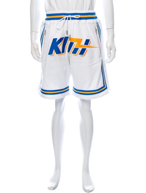 Kith Graphic Print Athletic Shorts White