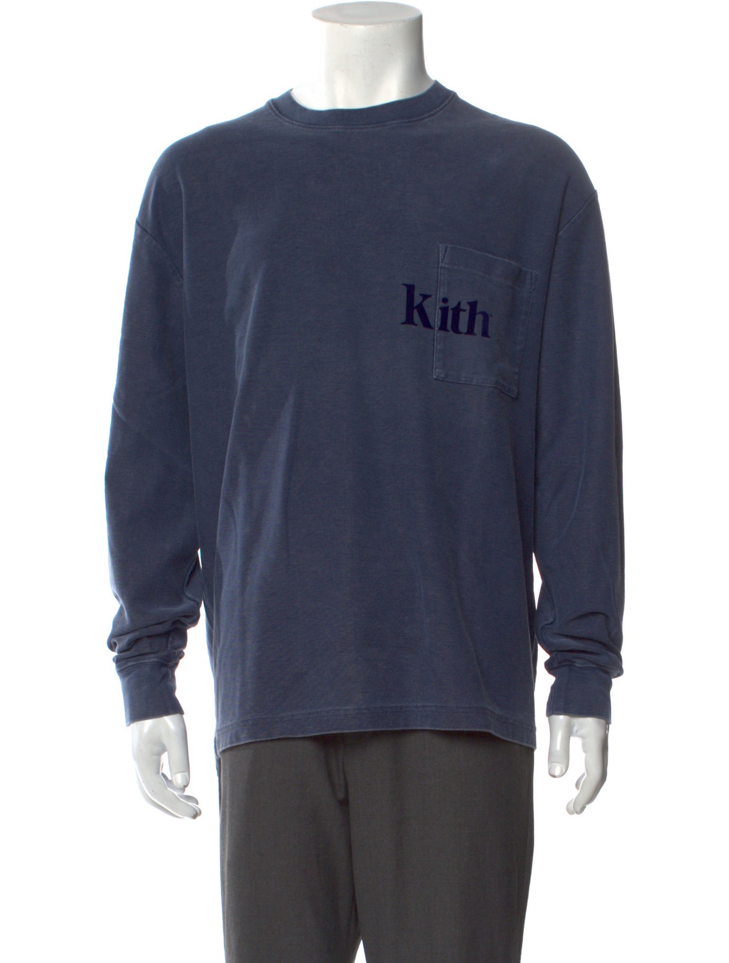 KITH Graphic Print Crew Neck Sweatshirt Blue Sweatshirts & Hoodies