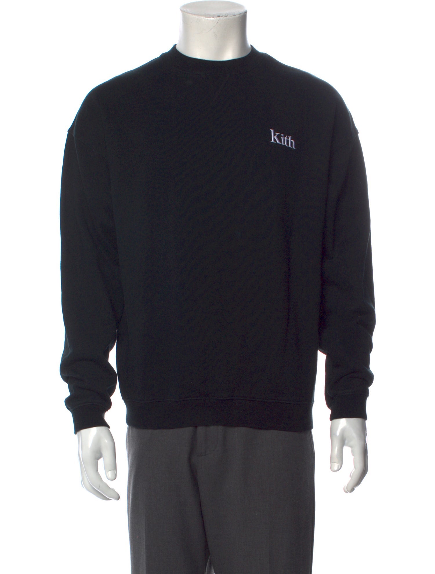 KITH Graphic Print Crew Neck Sweatshirt Black Sweatshirts & Hoodies