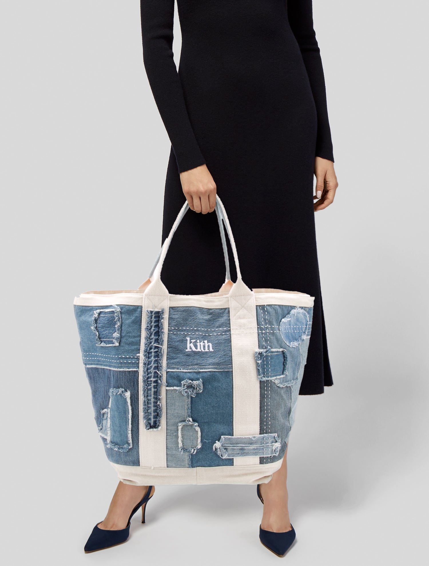 トートバッグ KITH Patchwork Denim Tote KITH Patchwork Denim Tote - Blue Totes, Bags - WKITH37875