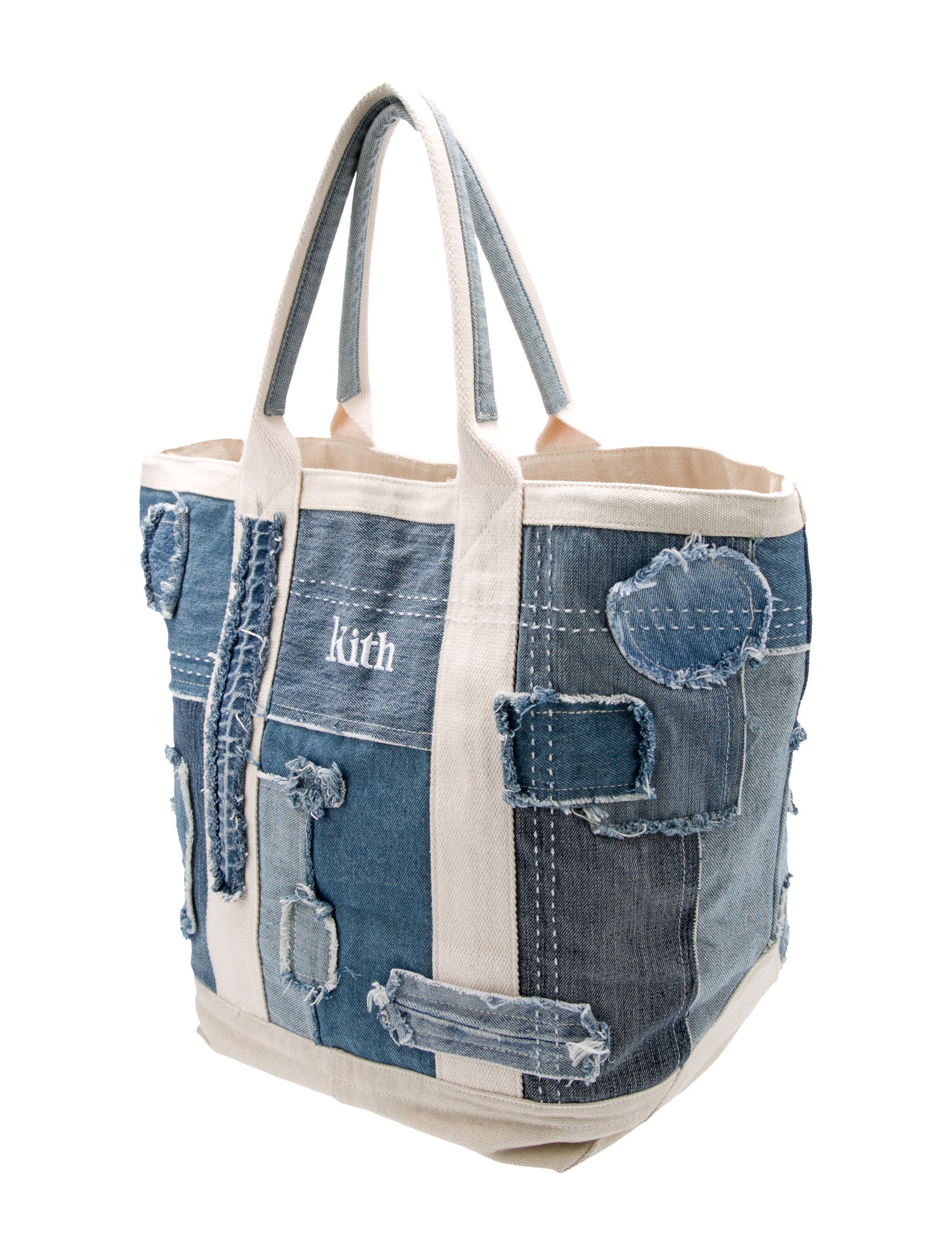KITH Patchwork Denim Tote - Blue Totes, Bags - WKITH37875 | The