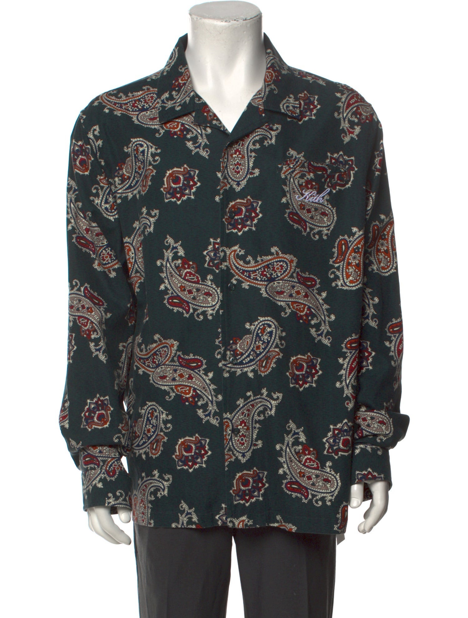 KITH L/S Thompson Paisley Print Paisley Print Shirt