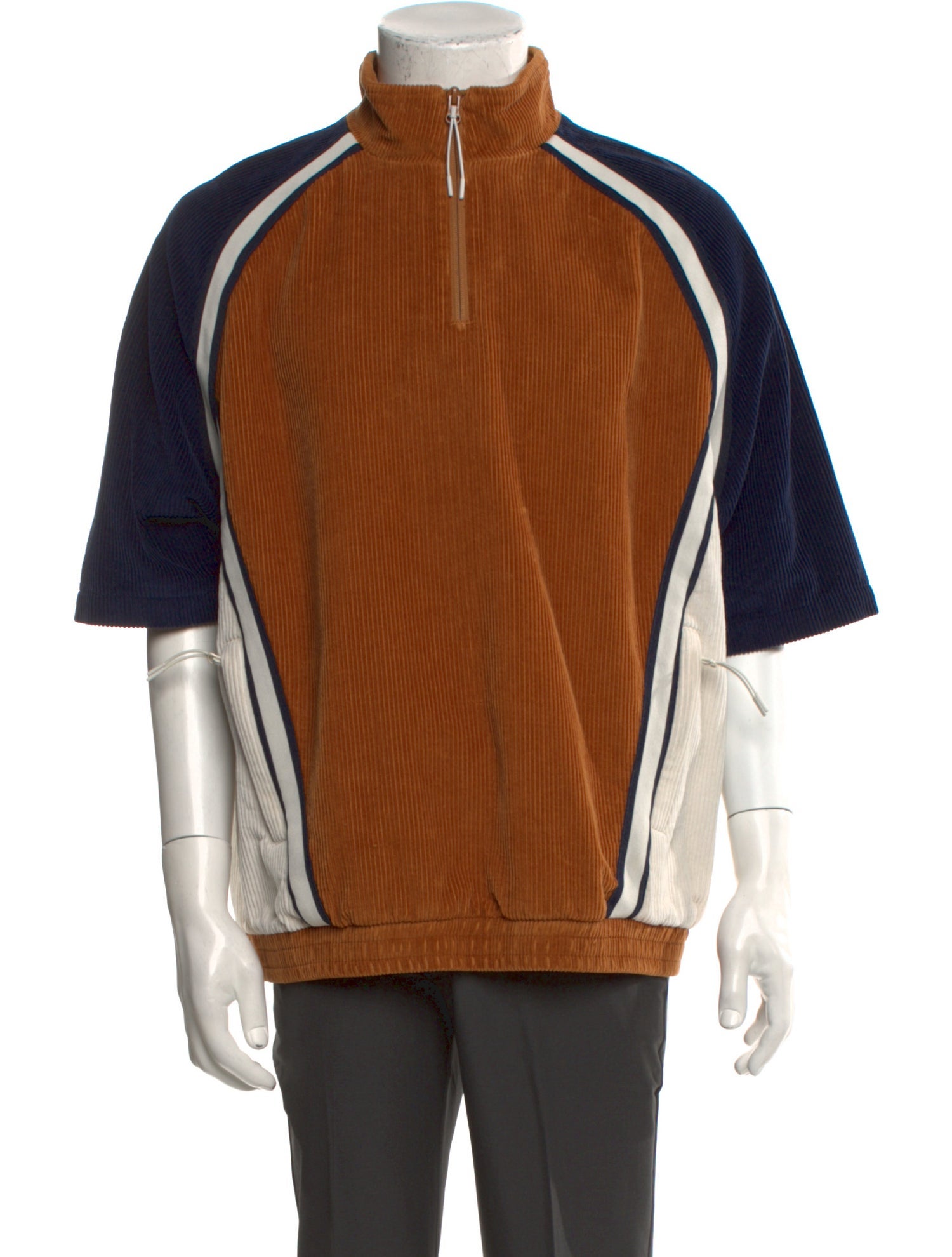 KITH Colorblock Pattern Turtleneck Polo Sweater