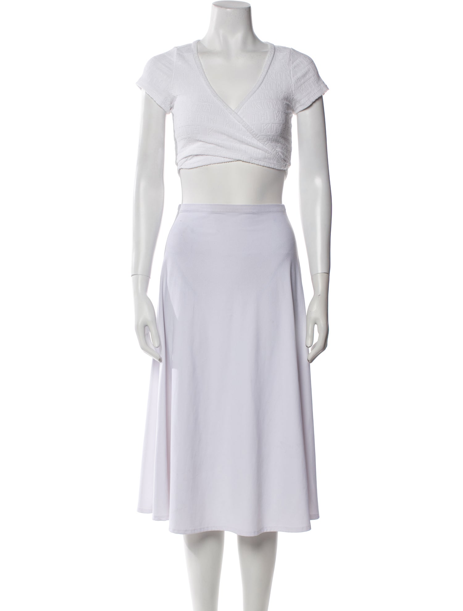 KITH V-Neck Short Sleeve Crop Top