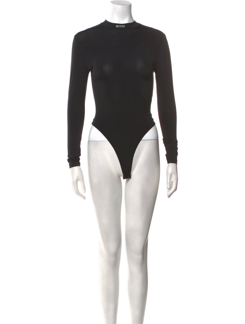 Kith Bodysuit Black Long Sleeve with Mock Neck