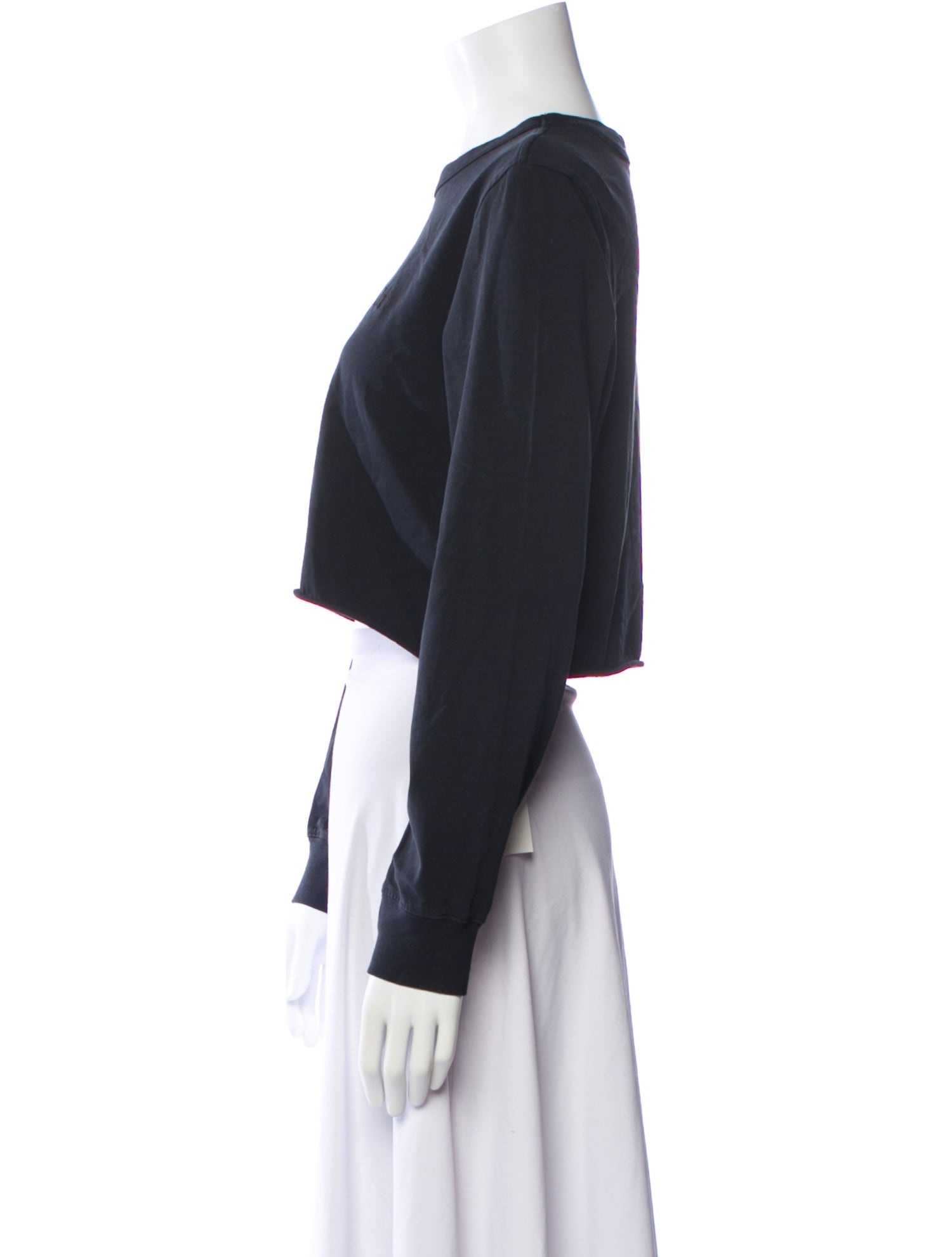 KITH Crew Neck Long Sleeve Crop Top