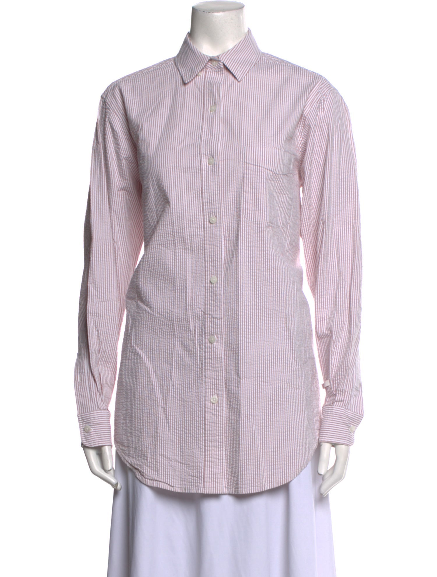 KITH Striped Long Sleeve Button-Up Top