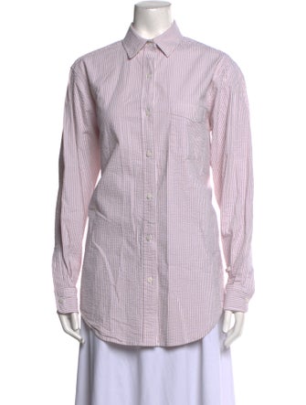 KITH Striped Long Sleeve Button-Up Top