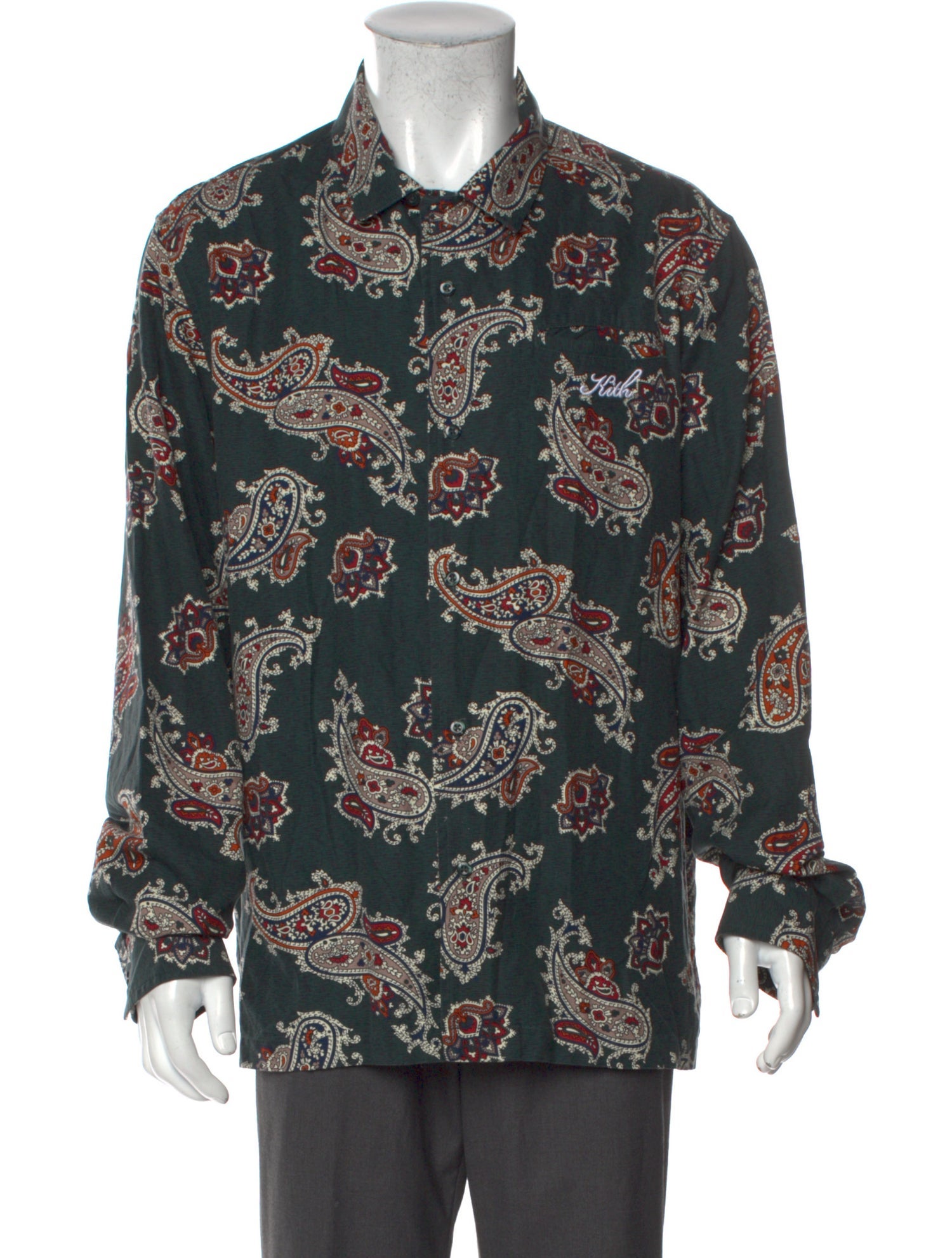 KITH Paisley Print Long Sleeve Shirt
