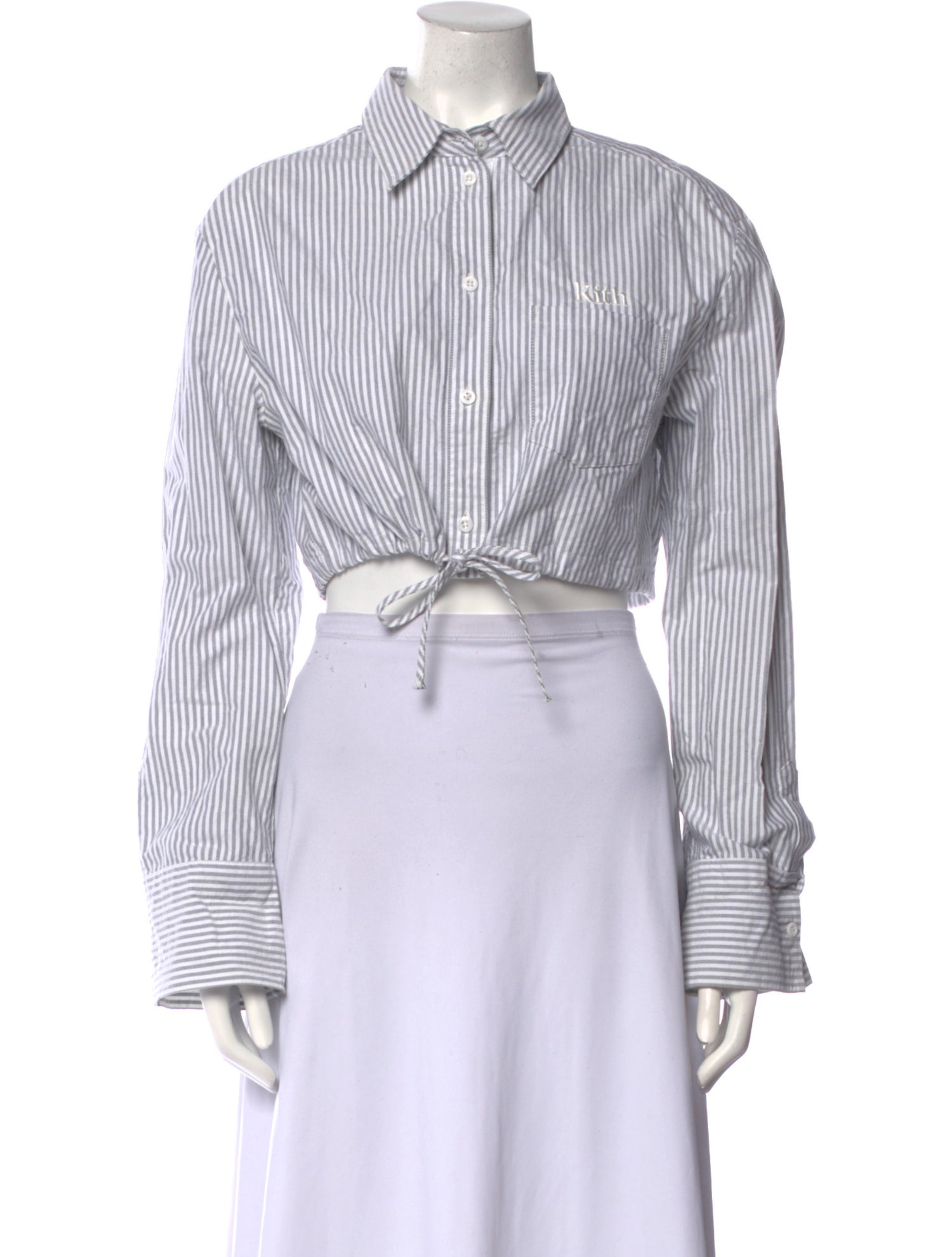 KITH Striped Long Sleeve Crop Top