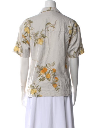 KITH Floral Print Short Sleeve Button-Up Top