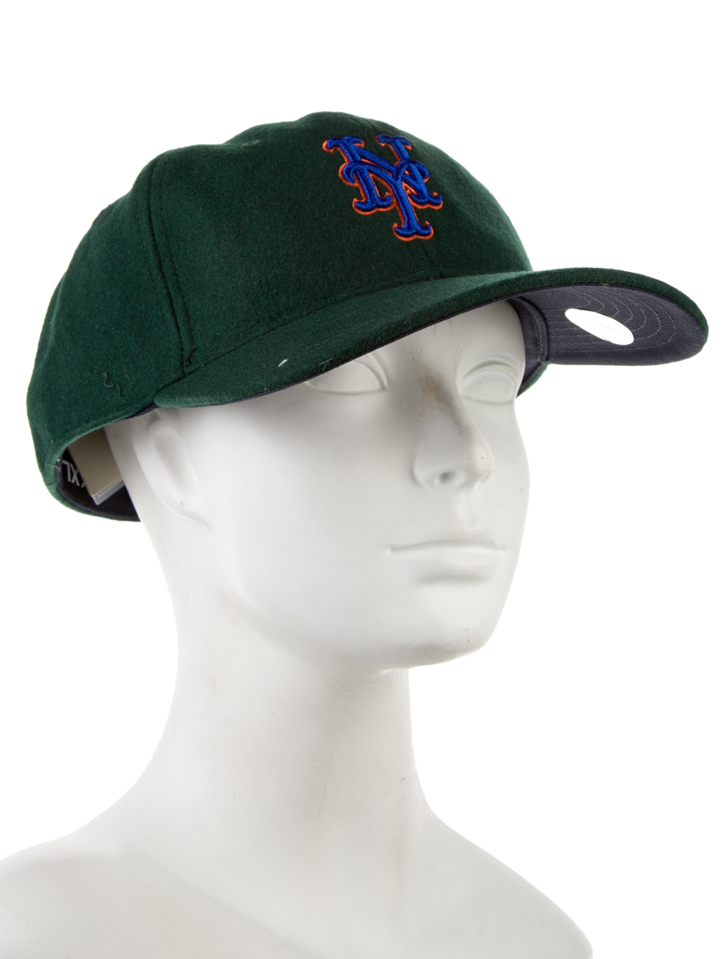 KITH Wool Knitted Baseball Hat w/ Blue & Orange Embroidered Logo At Front w/Tags