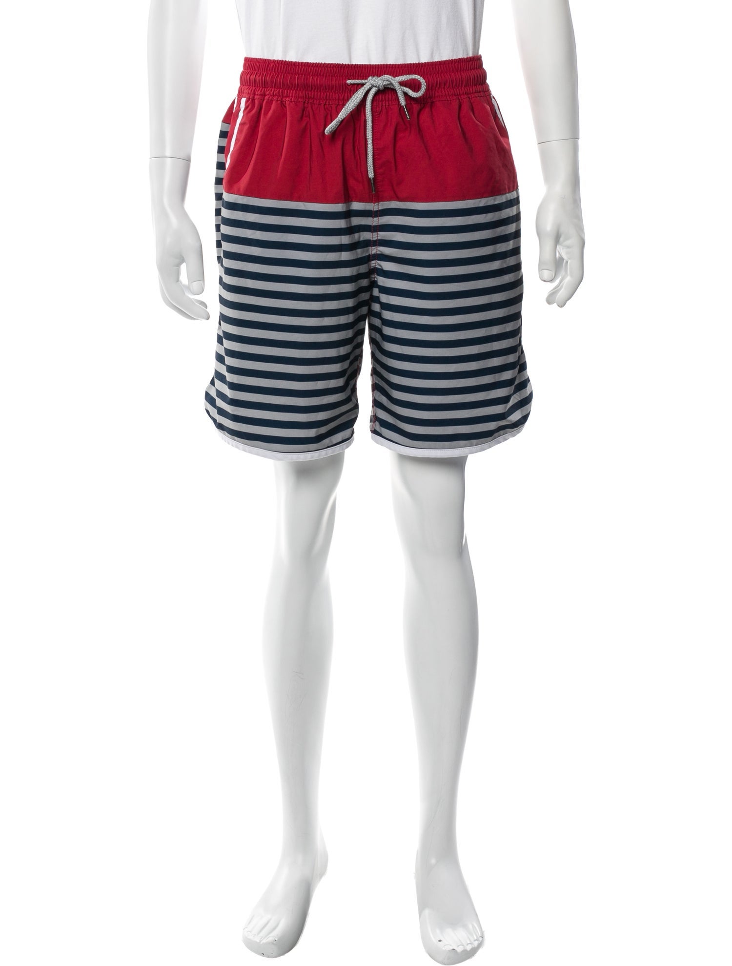 KITH Striped Mesh Accents Swim Trunks