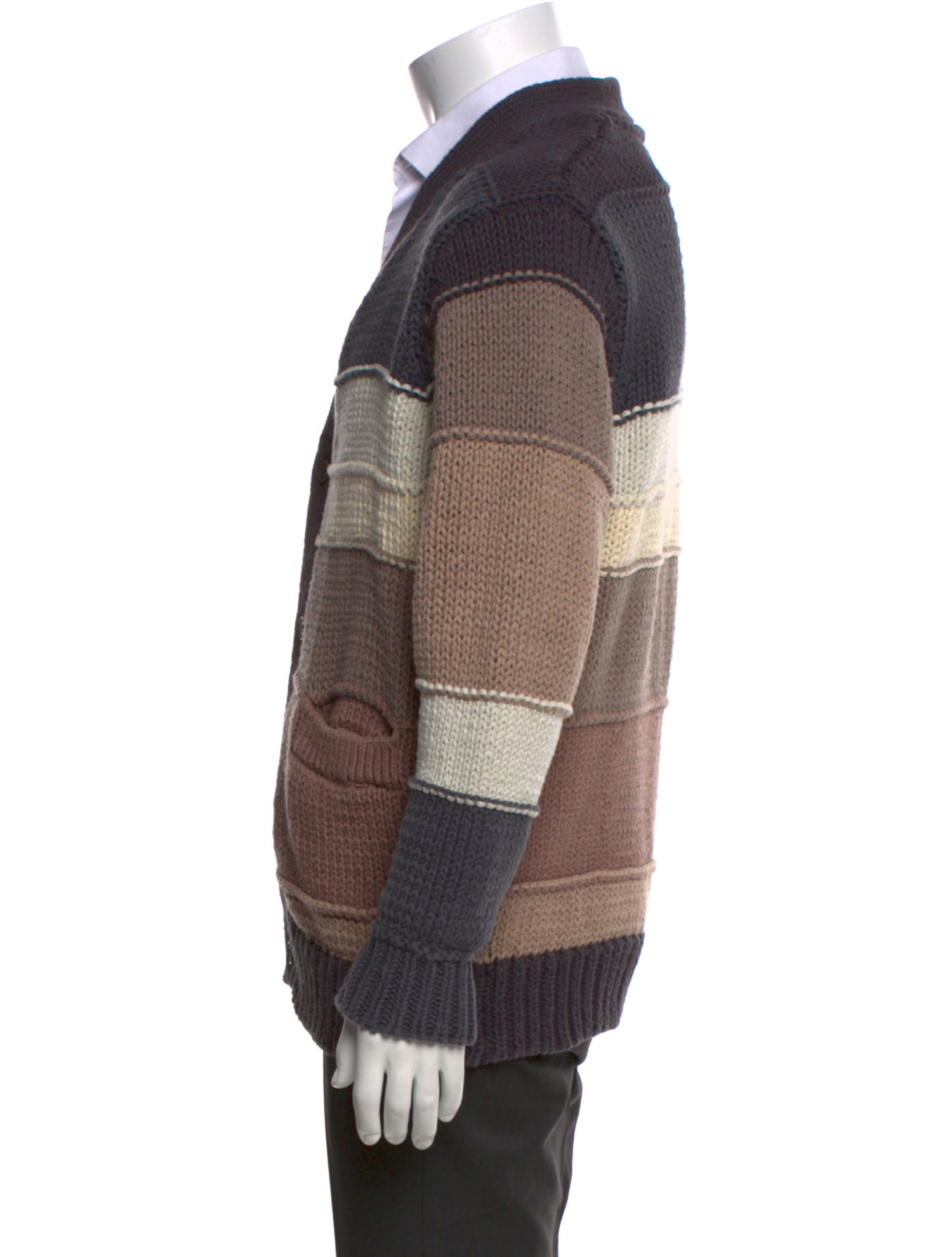 KITH Striped V-Neck Cardigan