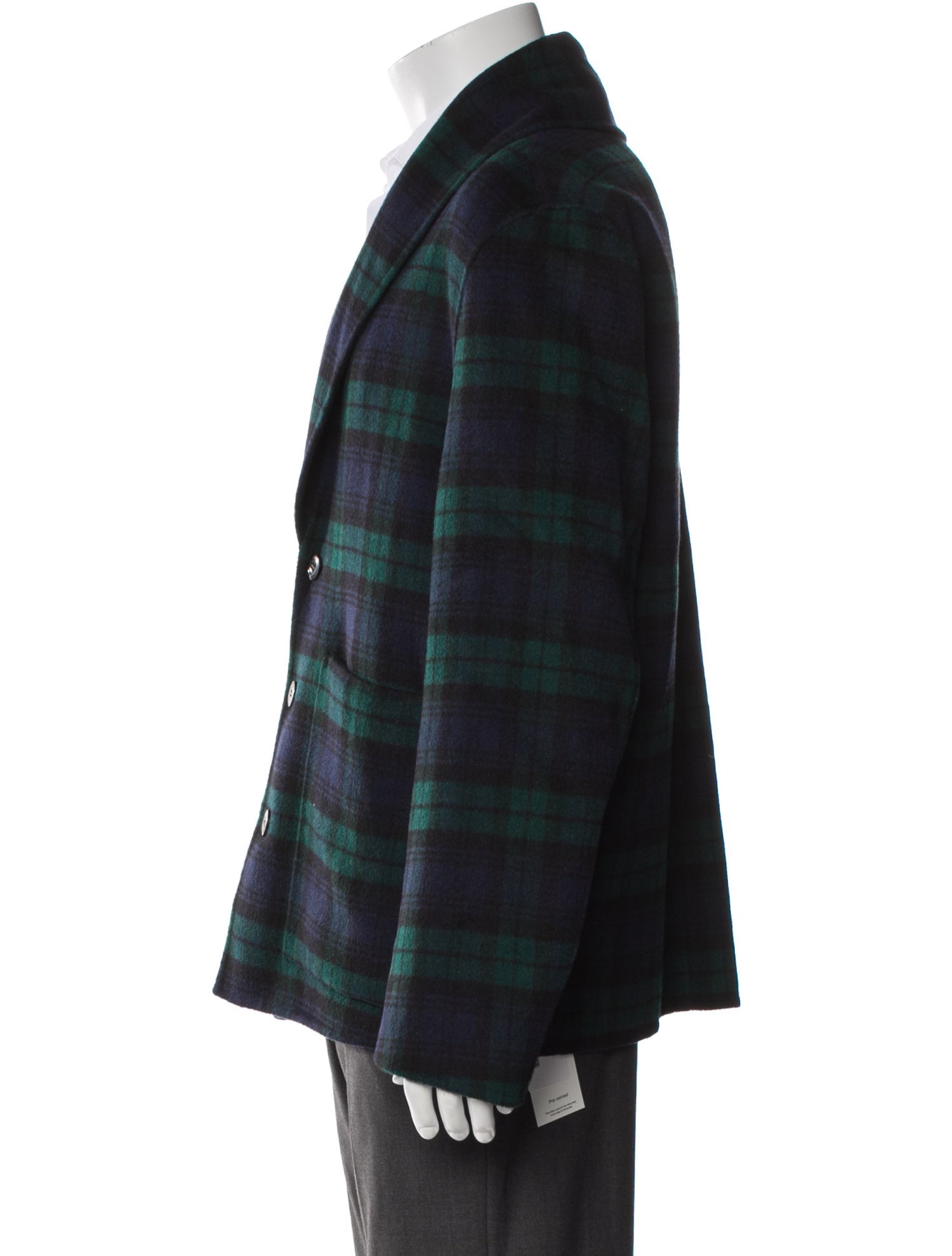 KITH Plaid Print Peacoat