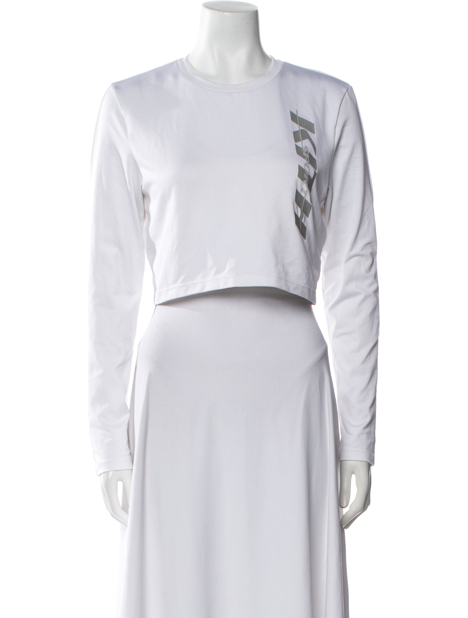 KITH Crew Neck Long Sleeve Crop Top