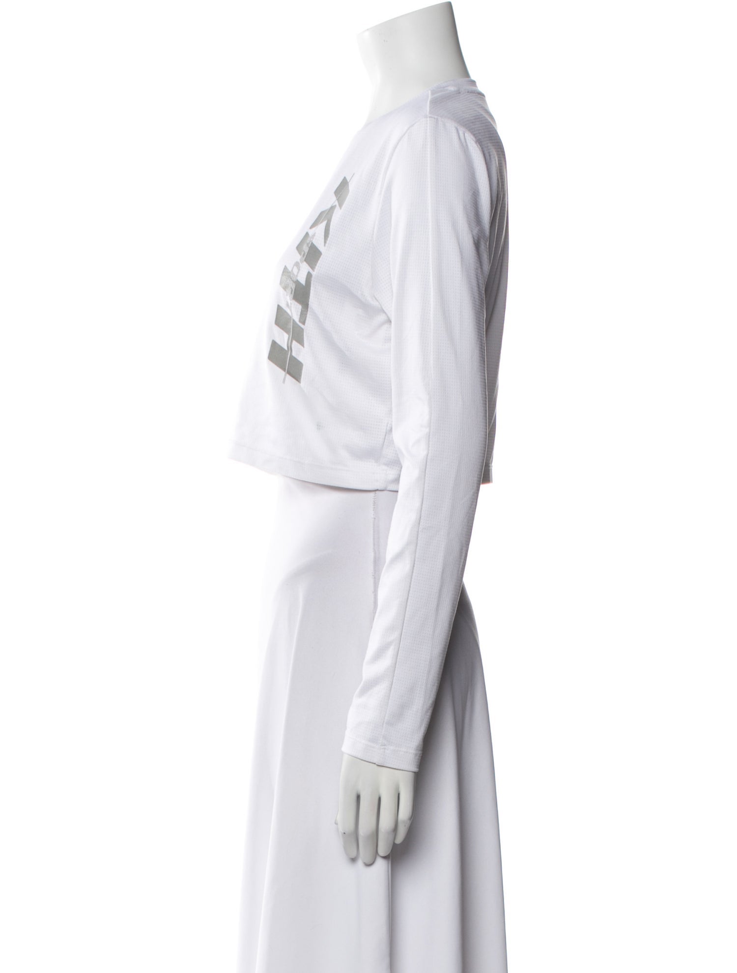 KITH Crew Neck Long Sleeve Crop Top