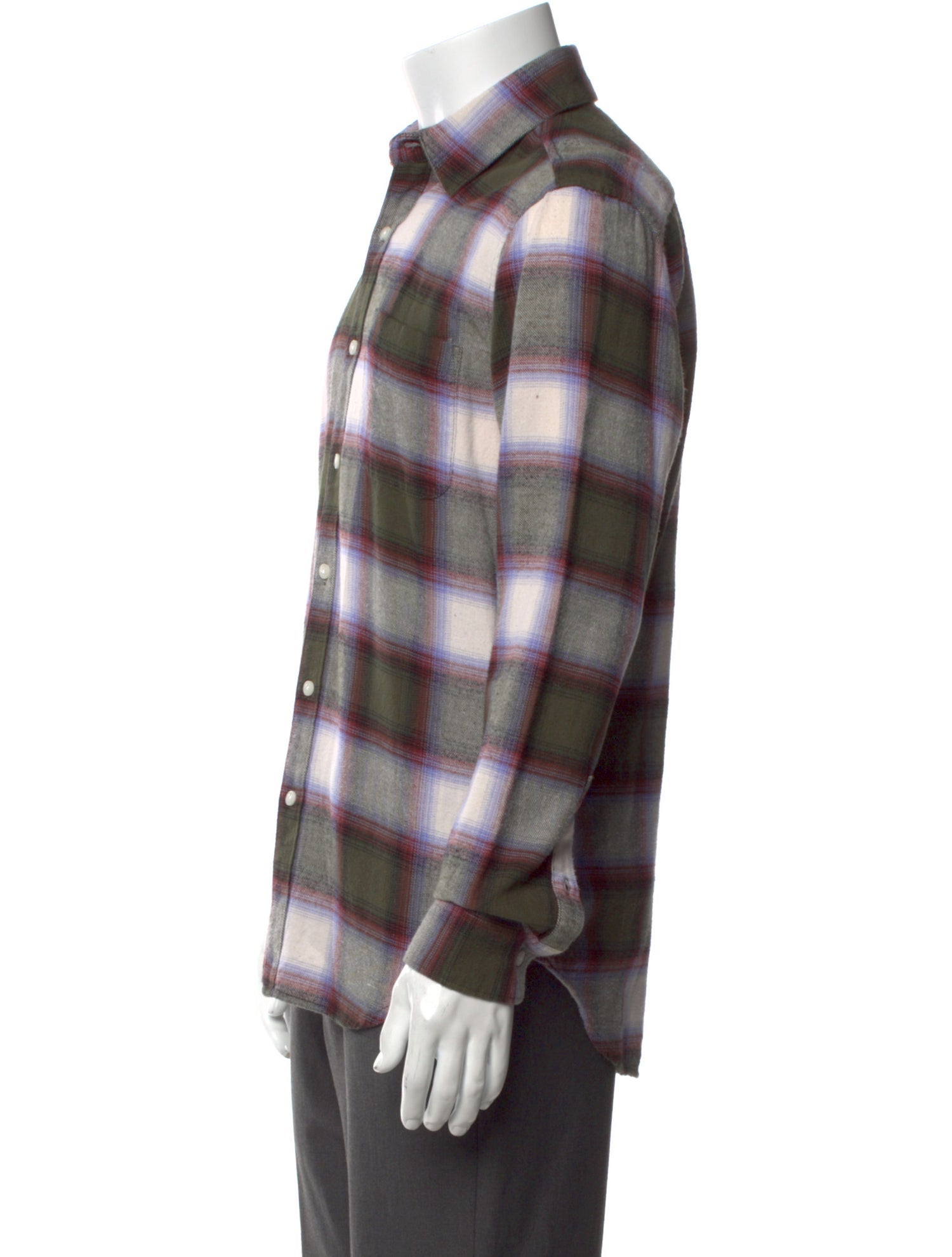 KITH Plaid Print Long Sleeve Shirt