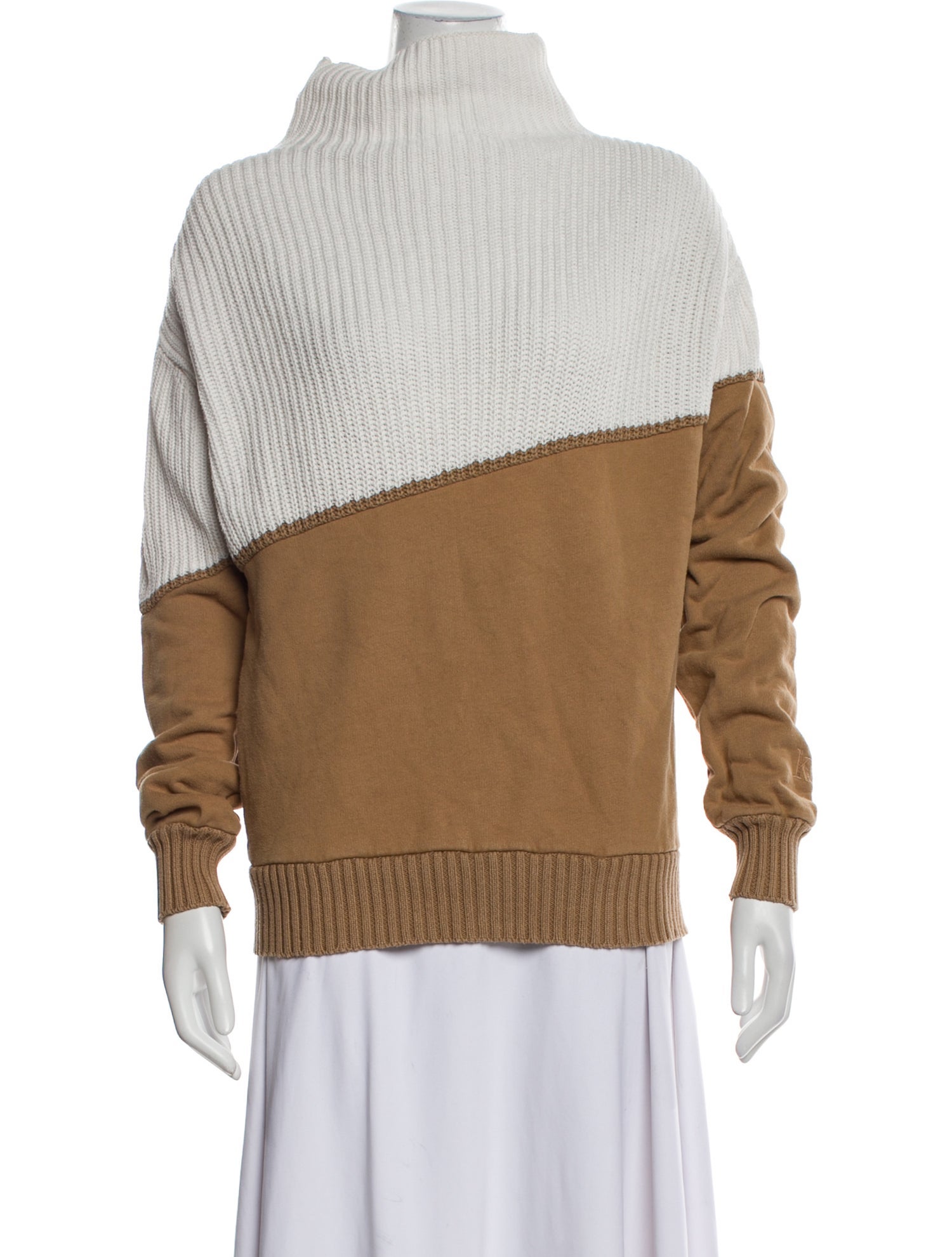 KITH Colorblock Pattern Mock Neck Sweater