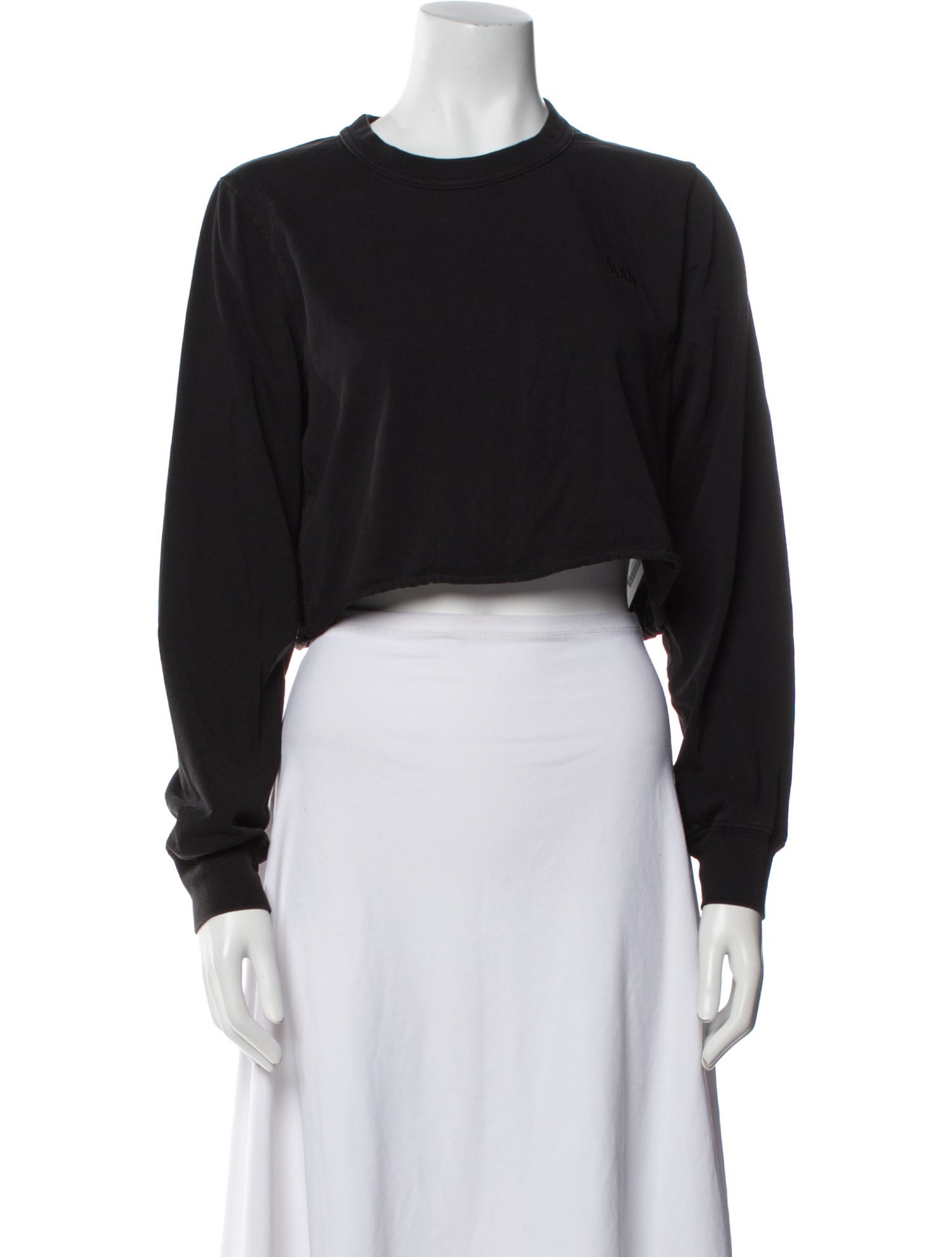 KITH Crew Neck Long Sleeve Crop Top