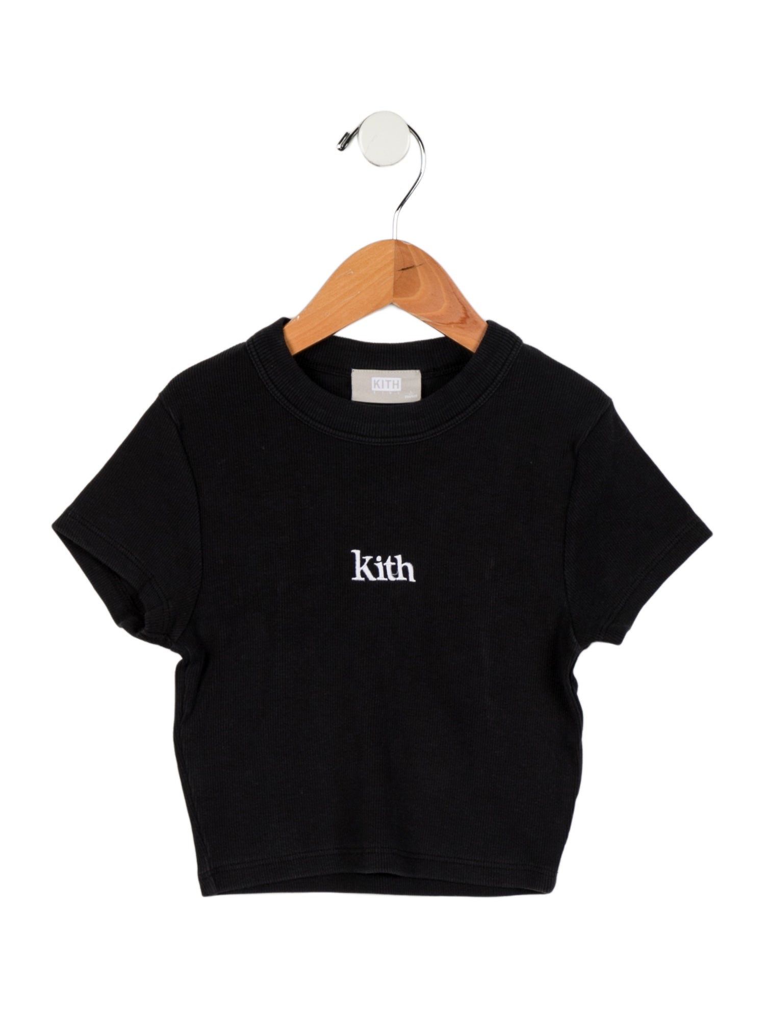 KITH Girls' Logo Embroidered Short Sleeve Top
