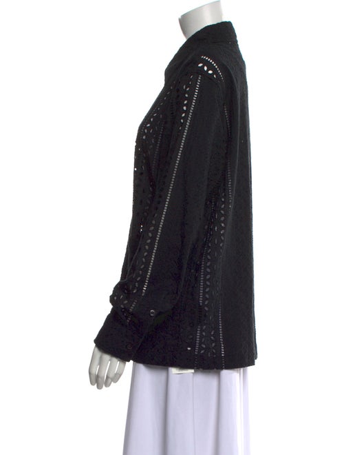 KITH Lace Pattern Long Sleeve Button-Up Top