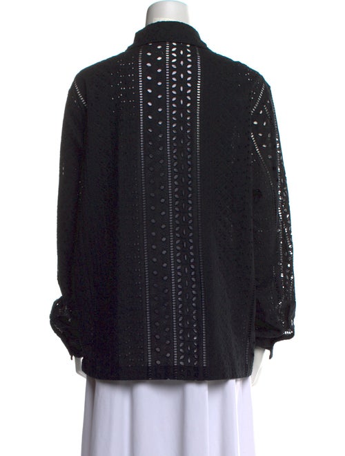 KITH Lace Pattern Long Sleeve Button-Up Top