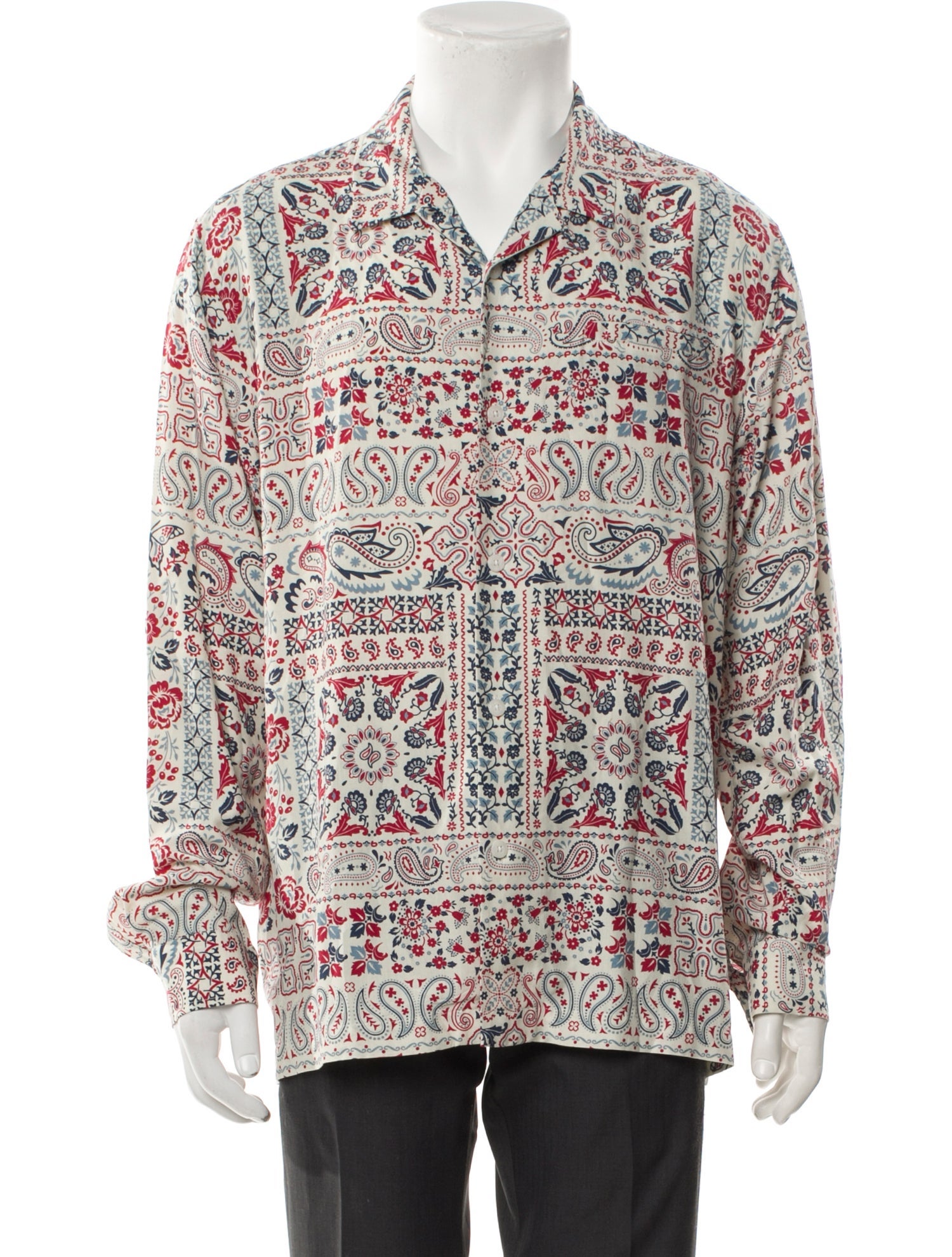 KITH Silk Paisley Print Shirt