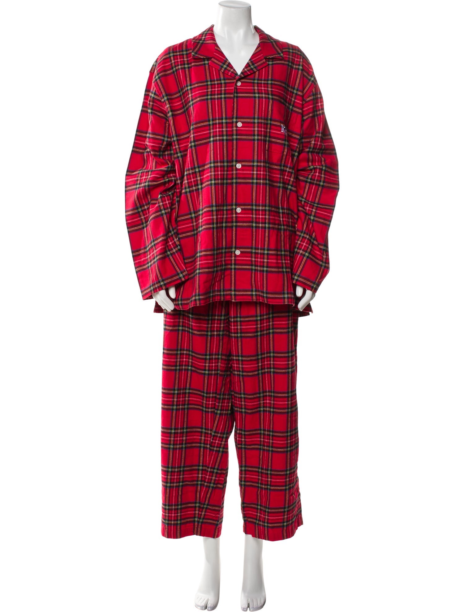 KITH Plaid Print Raw-Edge Trim Pajamas w/ Tags