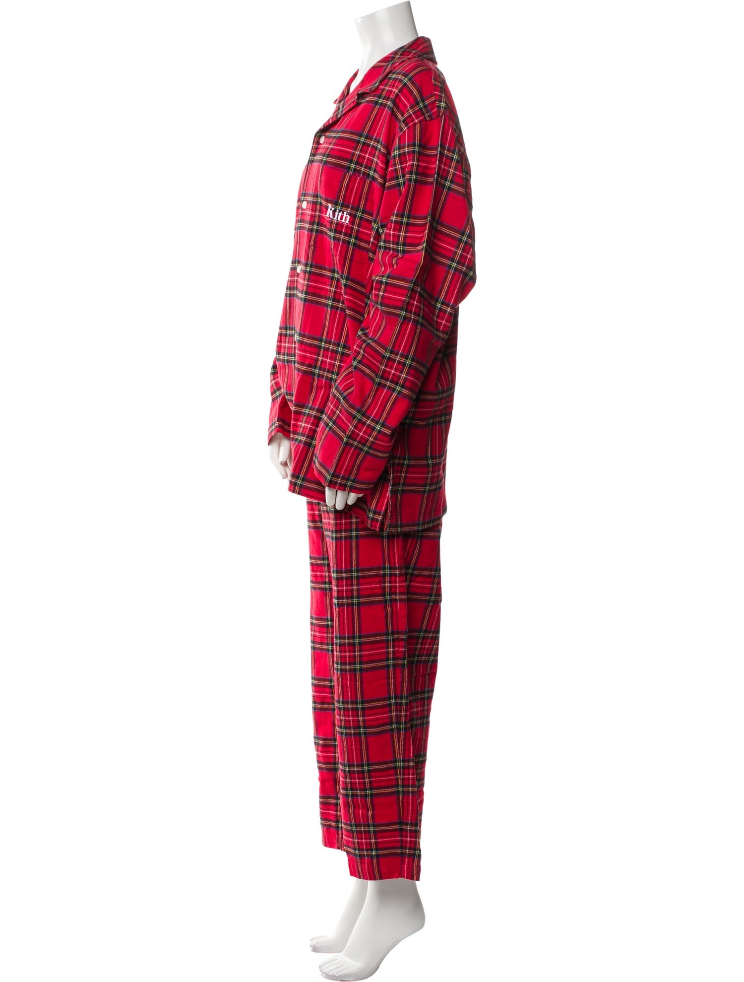 KITH Plaid Print Raw-Edge Trim Pajamas w/ Tags