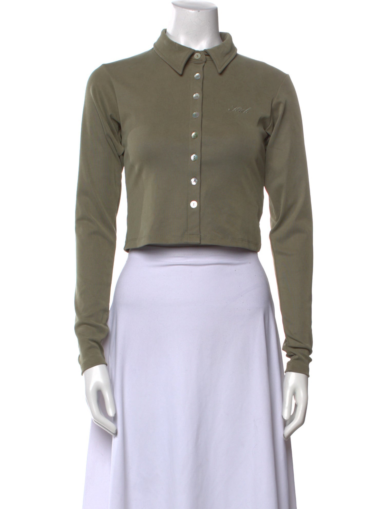 KITH Mock Neck Long Sleeve Crop Top