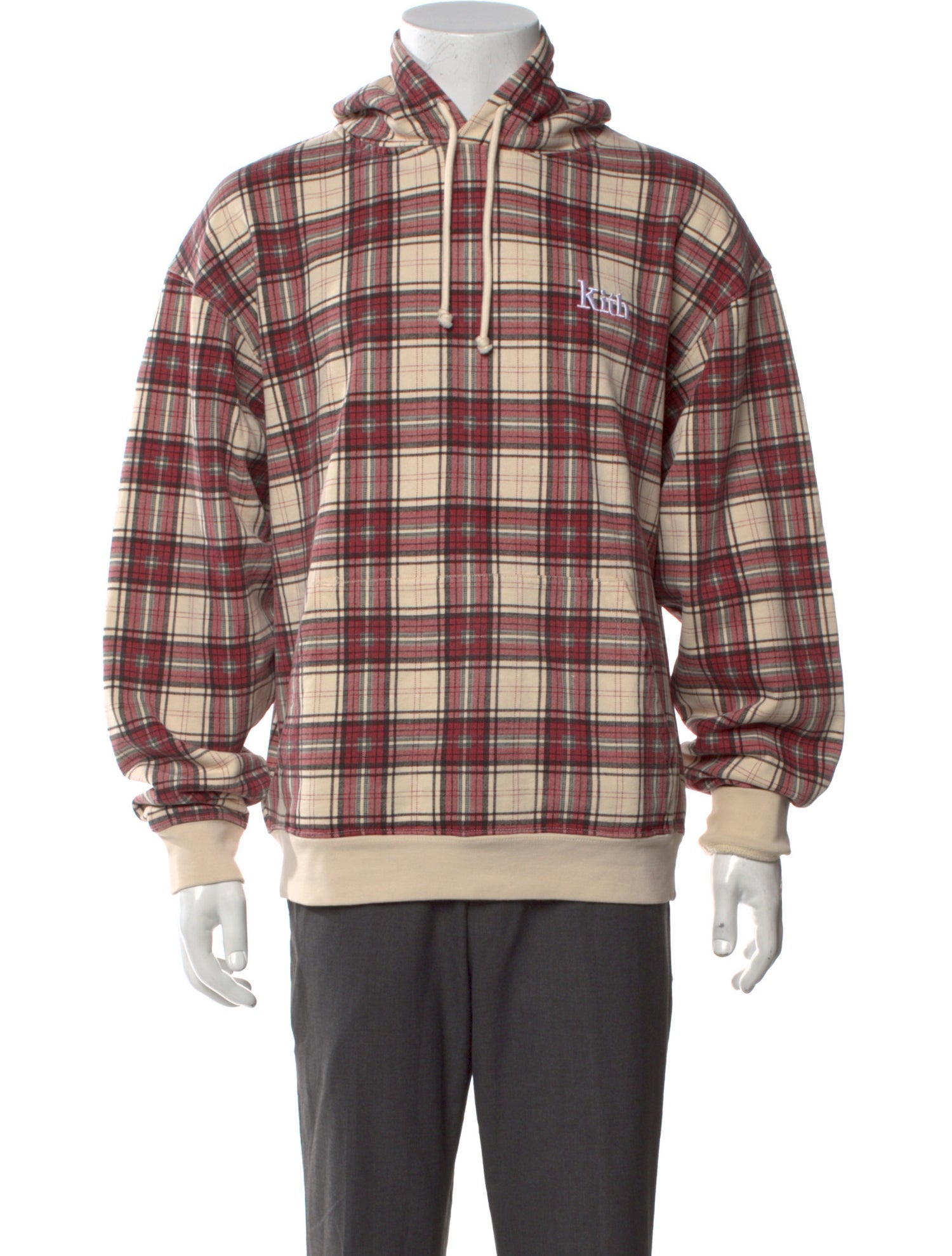 KITH Plaid Print Long Sleeve Hoodie