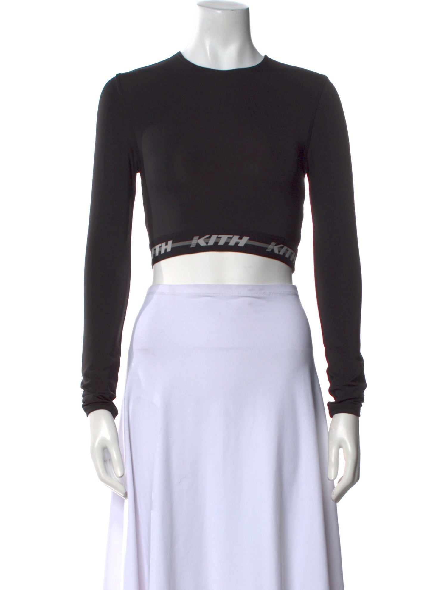 KITH Crew Neck Long Sleeve Crop Top