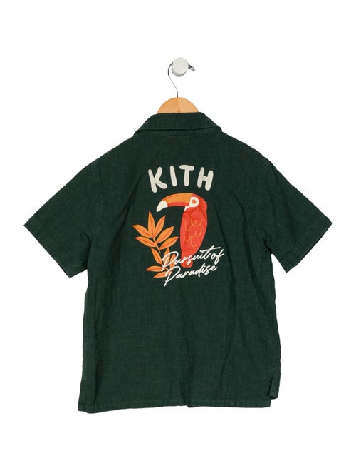 KITH Boys' Embroidered Accent Short Sleeve Shirt