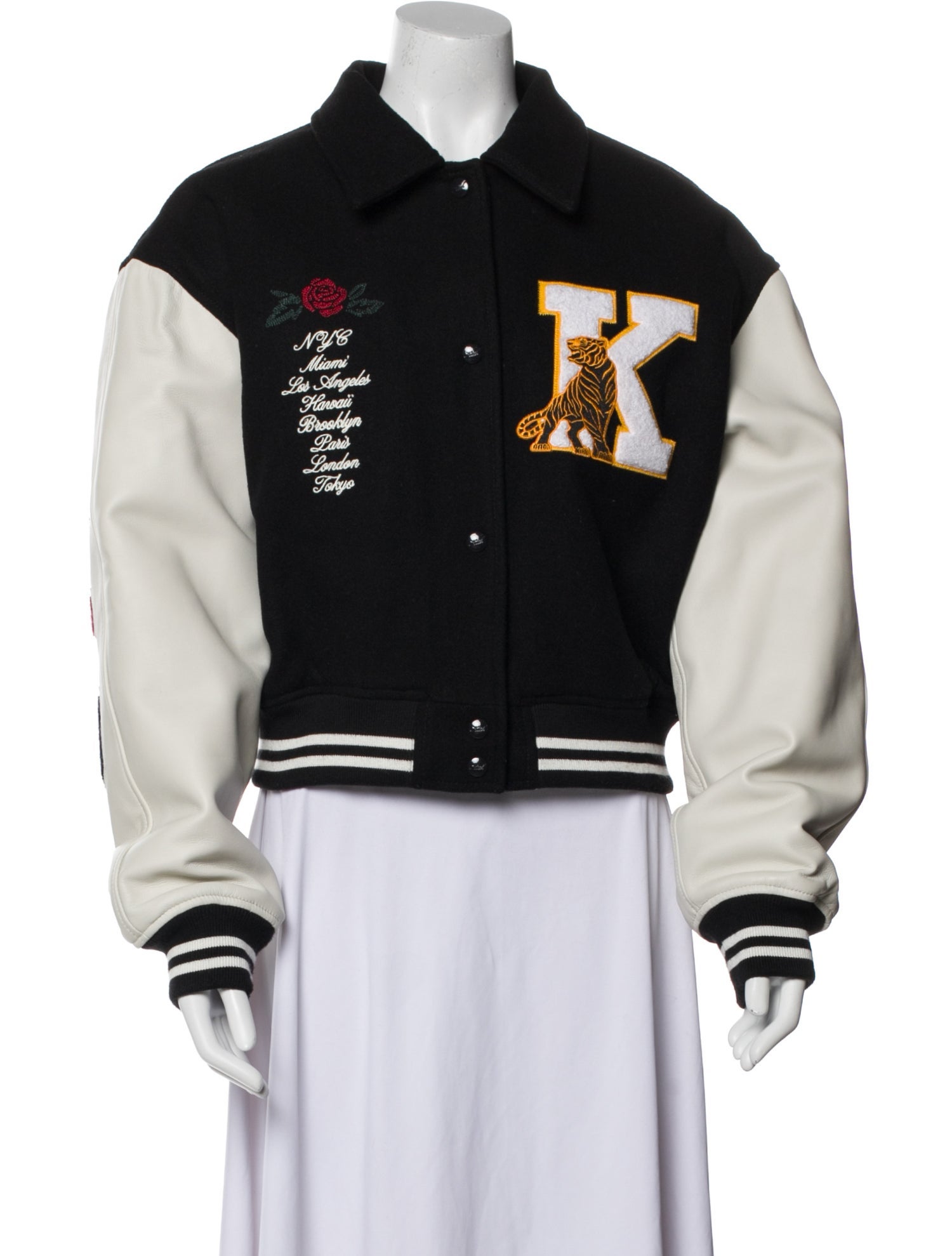 KITH Wool Graphic Print Bomber Jacket