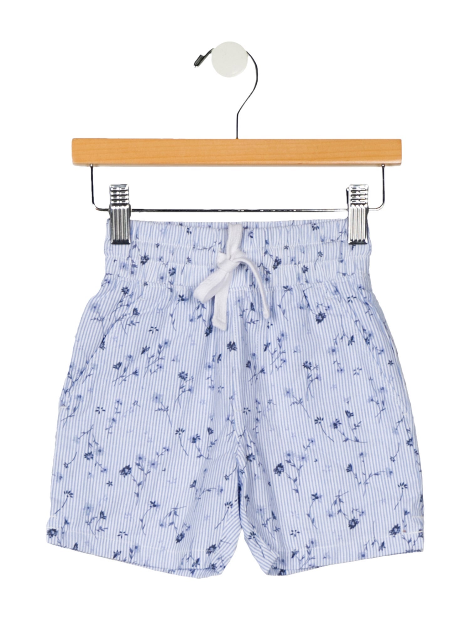 KITH girls' kids blue and white shorts