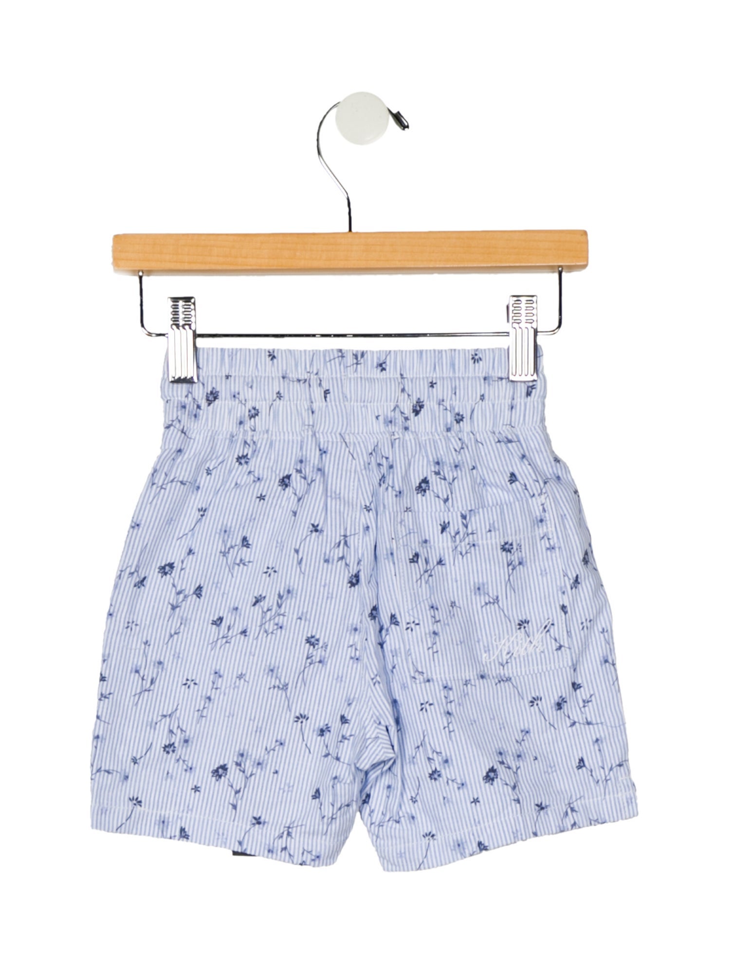 KITH girls' kids blue and white shorts