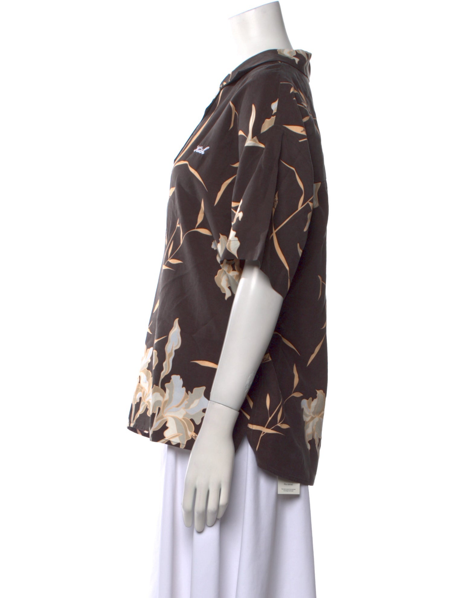 KITH Floral Print V-Neck Button-Up Top