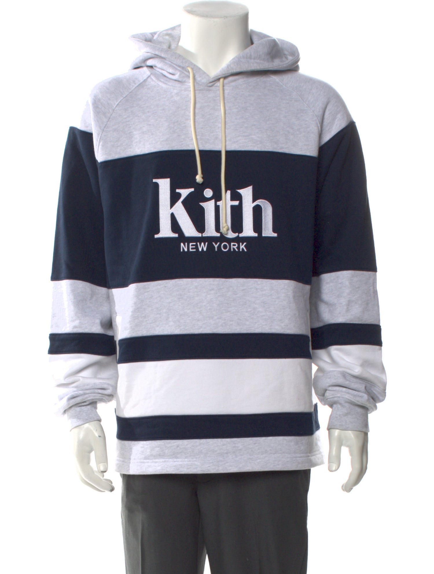 KITH Striped Crew Neck Hoodie