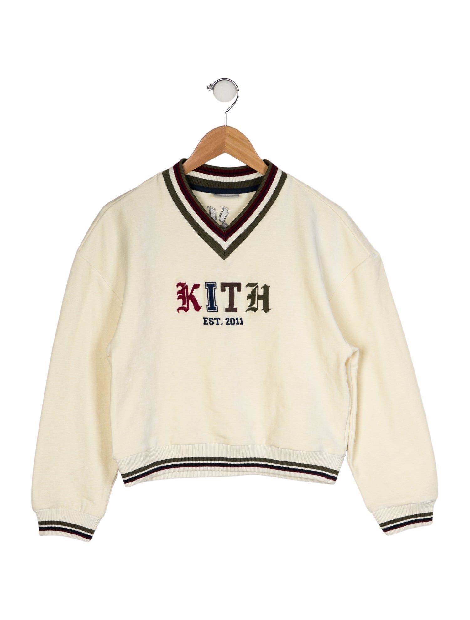 KITH Girls' Woven Logo Embroidered Top