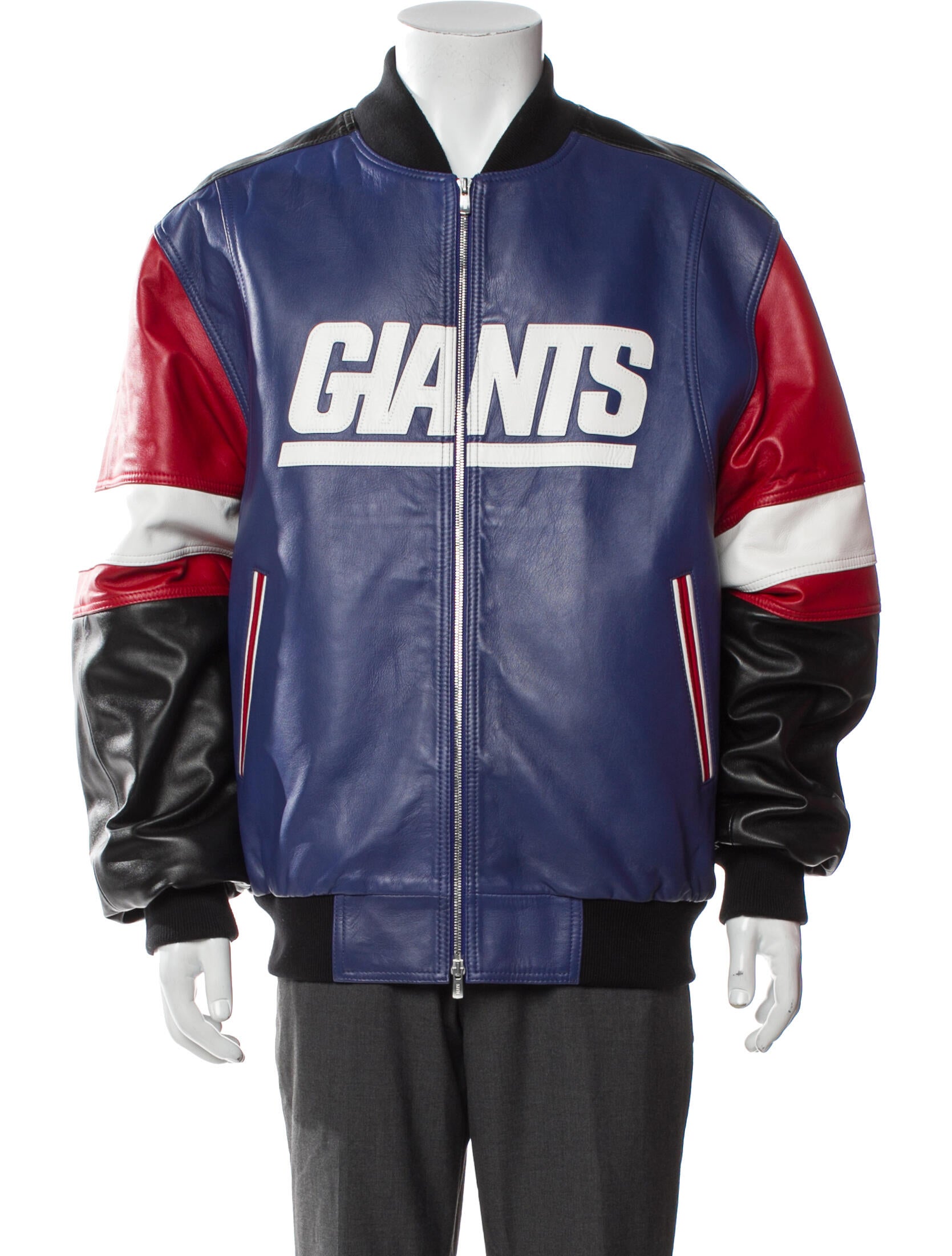 KITH Leather Colorblock Pattern Varsity Jacket w/ Tags