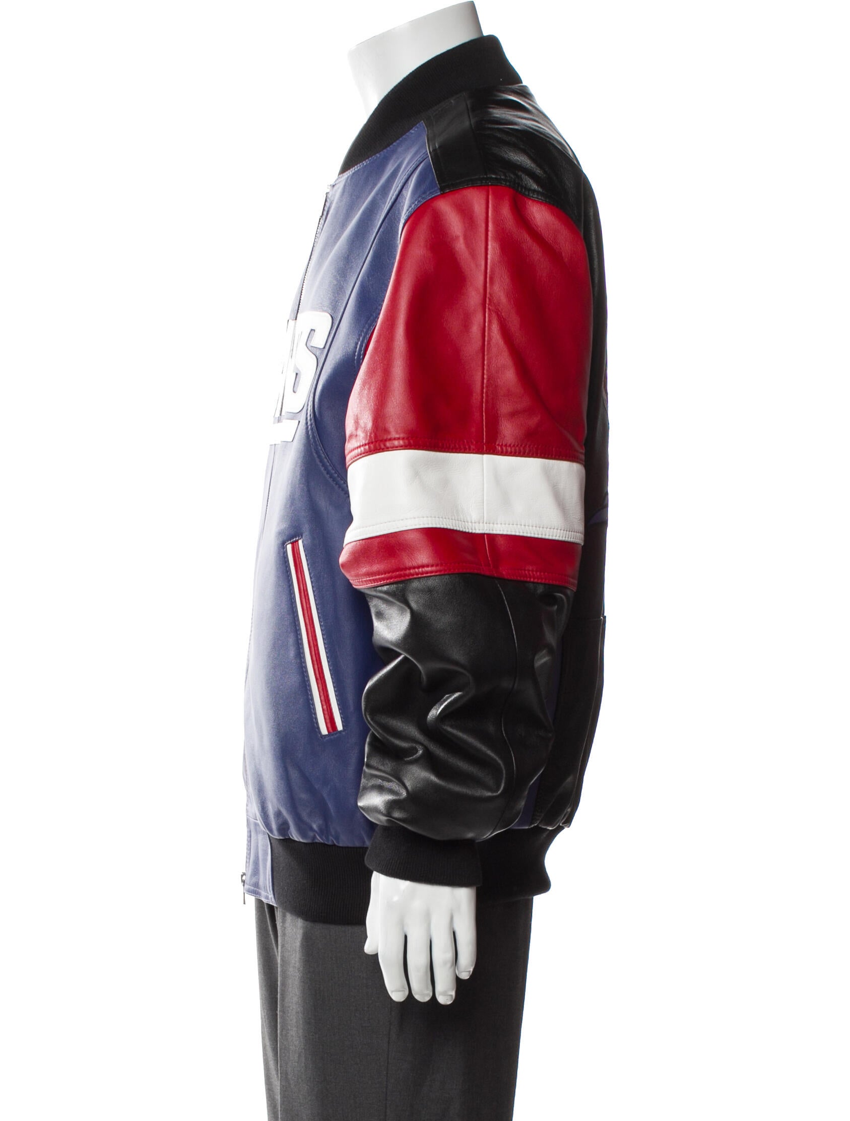 KITH Leather Colorblock Pattern Varsity Jacket w/ Tags