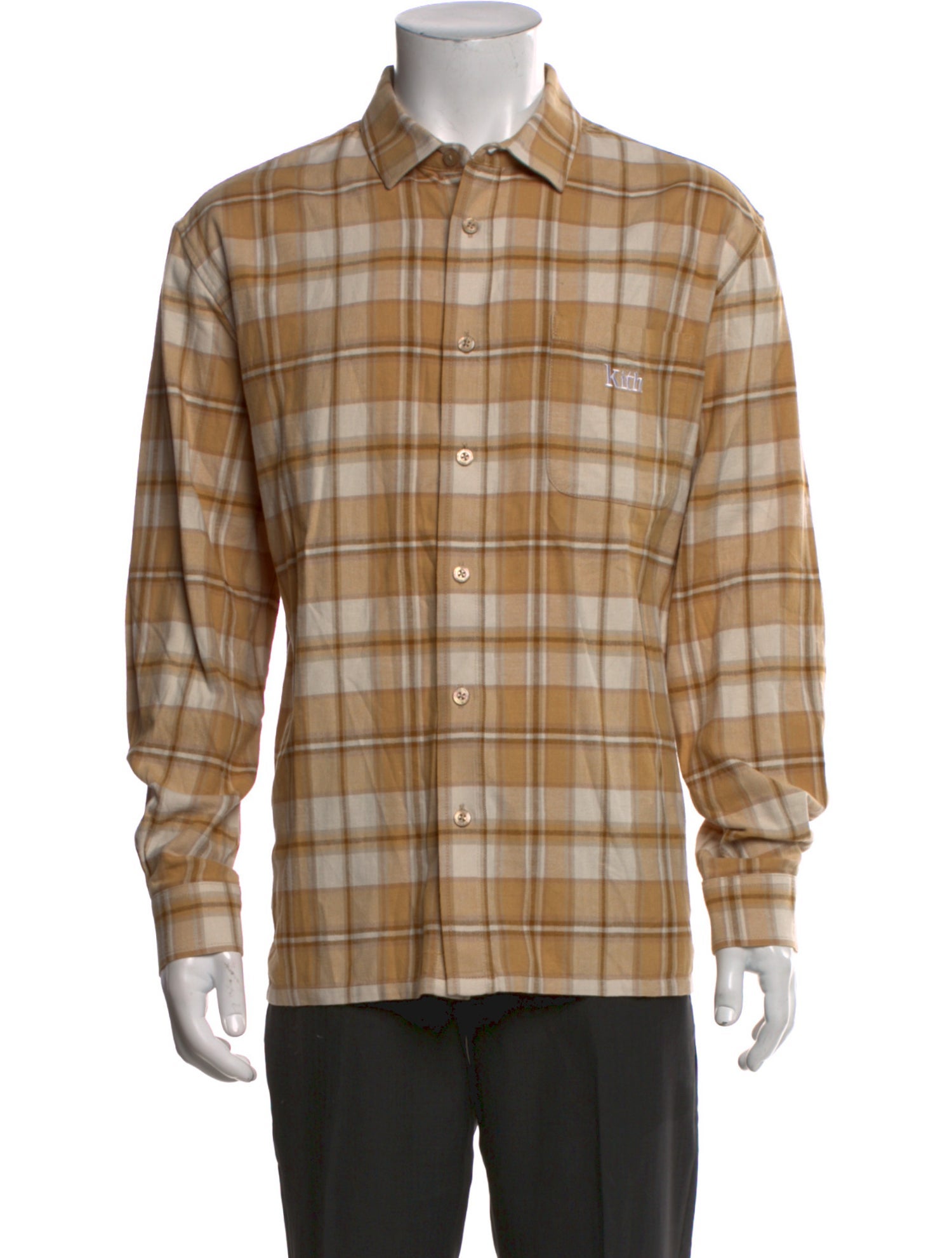 KITH Plaid Print Long Sleeve Shirt