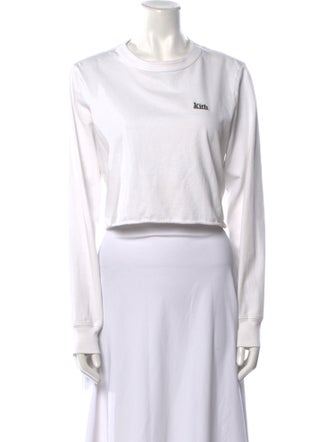 KITH Crew Neck Long Sleeve Crop Top