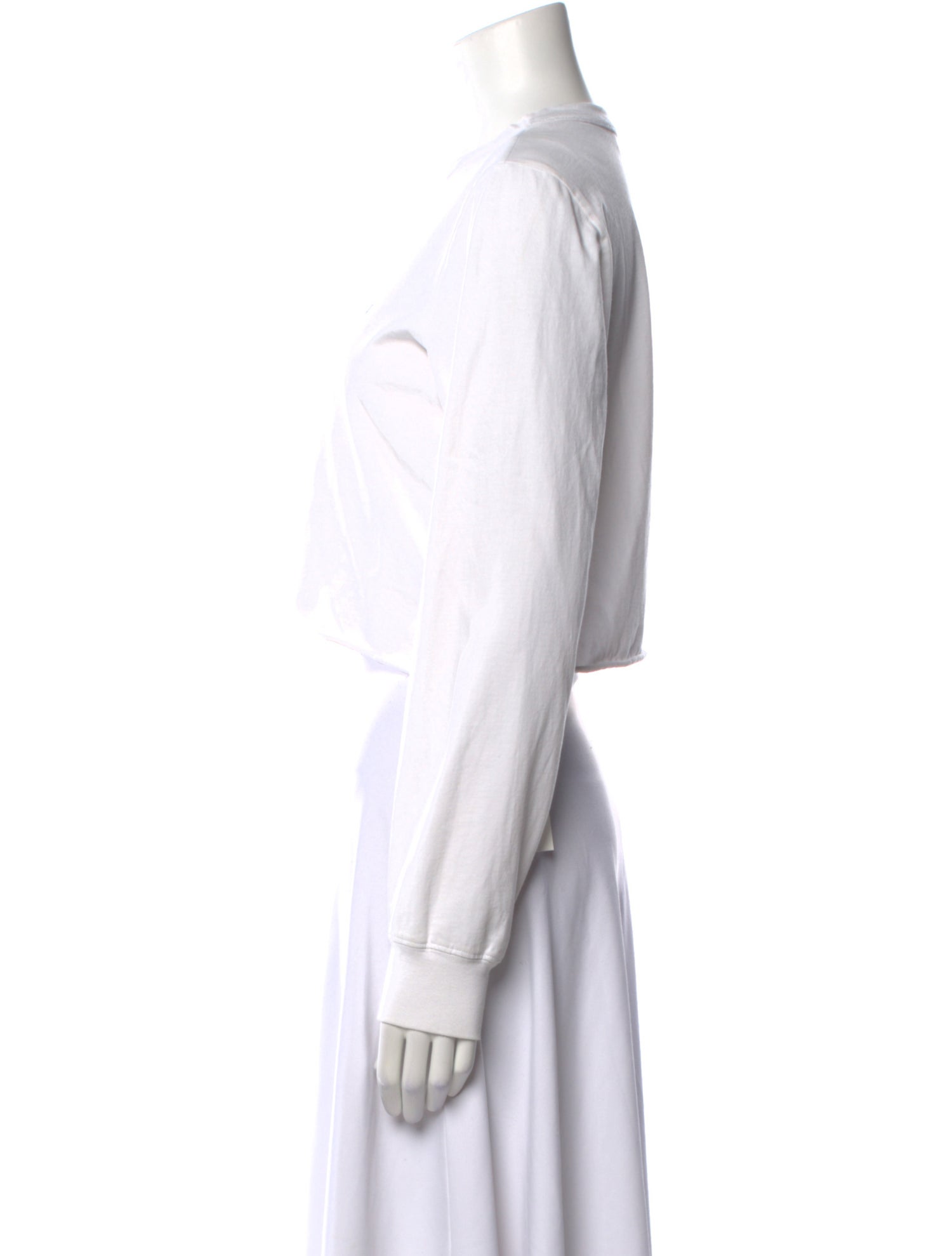 KITH Crew Neck Long Sleeve Crop Top