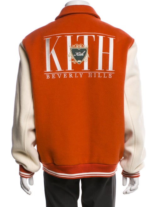 KITH Virgin Wool Colorblock Pattern Varsity Jacket